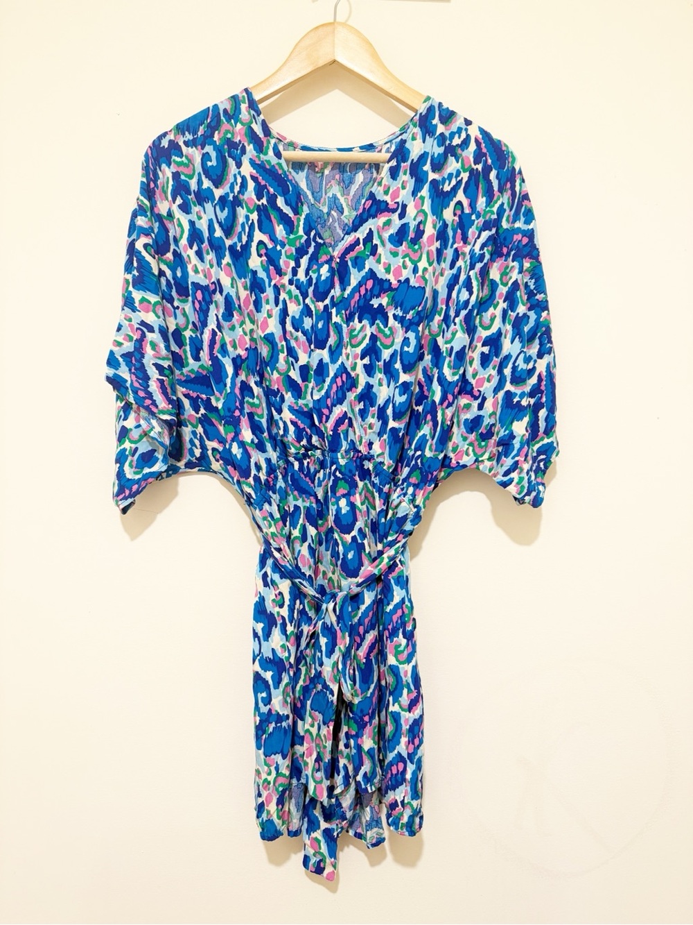 Cupshe Blue Multi-Print Tie Waist romper